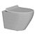 Elegant Rimless Round Wall Toilet 3D model small image 4