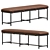 Elegant Zancor Bench Seat 3D model small image 1