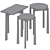 Arhaus Mari Martini Tables: Elegance in Geometry 3D model small image 4