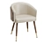 Reeva Upholstered Armchair in Beige 3D model small image 6