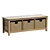 Hereford Oak Storage Bench: Real-Sized, UV Unwrapped 3D model small image 1