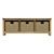 Hereford Oak Storage Bench: Real-Sized, UV Unwrapped 3D model small image 2