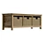 Hereford Oak Storage Bench: Real-Sized, UV Unwrapped 3D model small image 4