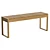 Bamboo Wooden Bench 47x120cm 3D model small image 1