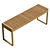 Bamboo Wooden Bench 47x120cm 3D model small image 5