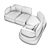 Natuzzi Italia Snail Sofa Download 3D model small image 7