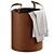  Leather Laundry Basket Set 3D model small image 3