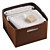  Leather Laundry Basket Set 3D model small image 4