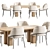 Modern Dining Set with Chairs 3D model small image 5