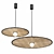 Rattan Pendant Light 100cm Wide 3D model small image 1