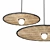 Rattan Pendant Light 100cm Wide 3D model small image 2