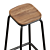 Modern Adjustable Swivel Bar Stool 3D model small image 2