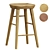 Modern Velvet Counter Stool 3D model small image 1