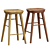 Modern Velvet Counter Stool 3D model small image 2