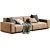 Modern Elegance: Arflex 2-Seater Sofa 3D model small image 2