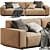 Modern Elegance: Arflex 2-Seater Sofa 3D model small image 3