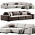 Modern L-Shaped Sofa by Crateandbarrel 3D model small image 1