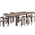 Modern Elliot Dining Set Ensemble 3D model small image 5