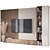 Modern TV Wall Decor Set 3D model small image 2