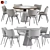 Elegant Dining Set with Chair 3D model small image 6