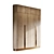 Elegant Two-Tone Wooden Wardrobe 3D model small image 2