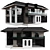 Modern House No23 Building Model 3D model small image 1