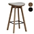 Sophisticated Modern Pauline Counter Stool 3D model small image 1