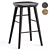 Modern Wood Counter Stool 3D model small image 1