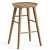 Modern Wood Counter Stool 3D model small image 2