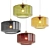 Industrial Glass Metal Pendant Lamp 3D model small image 1