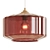 Industrial Glass Metal Pendant Lamp 3D model small image 5