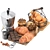 Croissant Chocolate Coffee Breakfast Kit 3D model small image 5