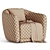 Elegant Addie Swivel Armchair 3D model small image 4