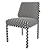 Elegant Kesden Dining Chair 3D model small image 7