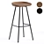 Vintage Tractor Stool with Metal Legs 3D model small image 1