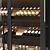 Modern Wine Cabinet Set with Dishes 3D model small image 3