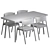 Modern Dining Set with Unique Design 3D model small image 4