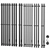 Electric Heated Towel Rails Set 3D model small image 1