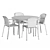 Modern Outdoor Dining Set Set 3D model small image 2