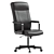 Ergonomic Swivel Chair in Black 3D model small image 4