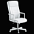 Ergonomic Swivel Chair in Black 3D model small image 5