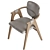 Elegant Rowanoke Dining Armchair 3D model small image 5