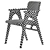 Elegant Rowanoke Dining Armchair 3D model small image 6