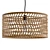 Handwoven Rattan Pendant Lamp Bali 3D model small image 1