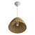 Boho Rattan Ceiling Lamp, Natural 3D model small image 4