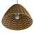 Boho Rattan Ceiling Lamp, Natural 3D model small image 5