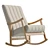 Velvet Tufted Rocking Chair 92.6cm 3D model small image 5