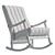 Velvet Tufted Rocking Chair 92.6cm 3D model small image 6