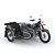 Vintage Ural Sidecar Motorcycle 3D model small image 4