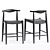 Minimalist Chic Maja Counter Stool 3D model small image 2